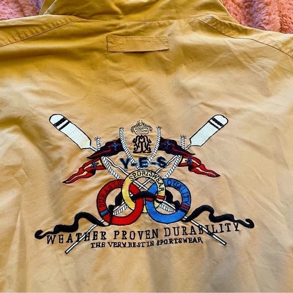 YES Sportswear Reversible Wind/Rain Jacket.Embroidered back Size Large - Picture 4 of 15